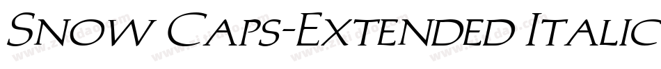 Snow Caps-Extended Italic字体转换
